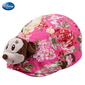 Gambar Disney Minnie katun anak anak topi topi baret topi (Lingkar kepala 52 cm 3 5 40 tahun + SM60267 Rose)