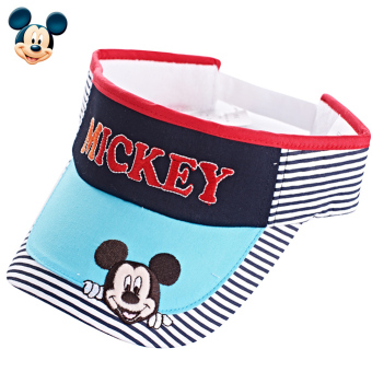 Gambar Disney Musim Semi dan Gugur anak laki laki topi baseball Baobao topi (Sesuai dengan ukuran kepala memilih + 60266 biru tua stripe)