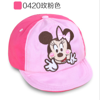 Gambar Disney pria dan wanita katun topi anak topi Baobao topi (Silakan sesuai dengan lingkar kepala memilih + 0420 Rose Red)