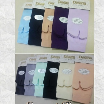 Gambar divana kaos kaki jempol polos medium ( 1 set = 12 pasang warna random )