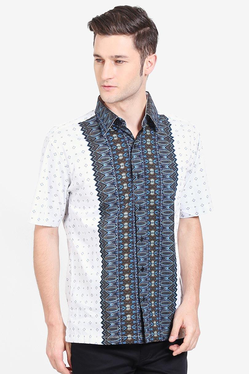 Djoeragan Batik  Men Muslim Wear Shirts Batik Shirts  Pria Wear Shirts Muslim Shirts Batik White putih Batik Diskon discount murah bazaar baju celana fashion brand branded