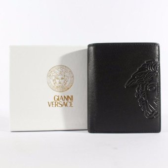 DOMPET KULIT PRIA BERDIRI IMPORT BRANDED VERSACE 27-05 BLACK - 5 .