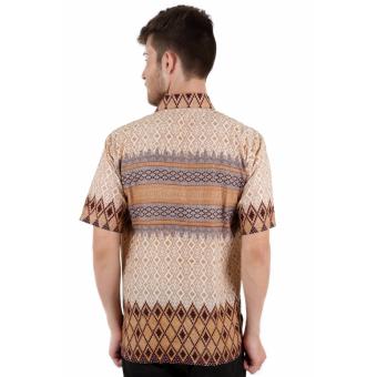 Elfs Shop - Kemeja Batik Formal Pria Lengan Pendek Katun 5F17006-Coklat Muda Januari 2019 - 2 Elfs Shop - Kemeja Batik Formal Pria Lengan Pendek Katun 5F17006-Coklat Muda - 2