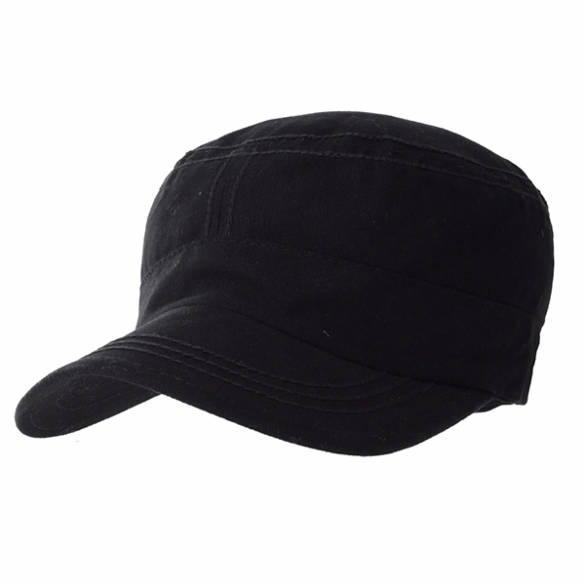... Elfs Shop - Topi Pria Polos Komando / Military Canvas Cap-Hitam ...