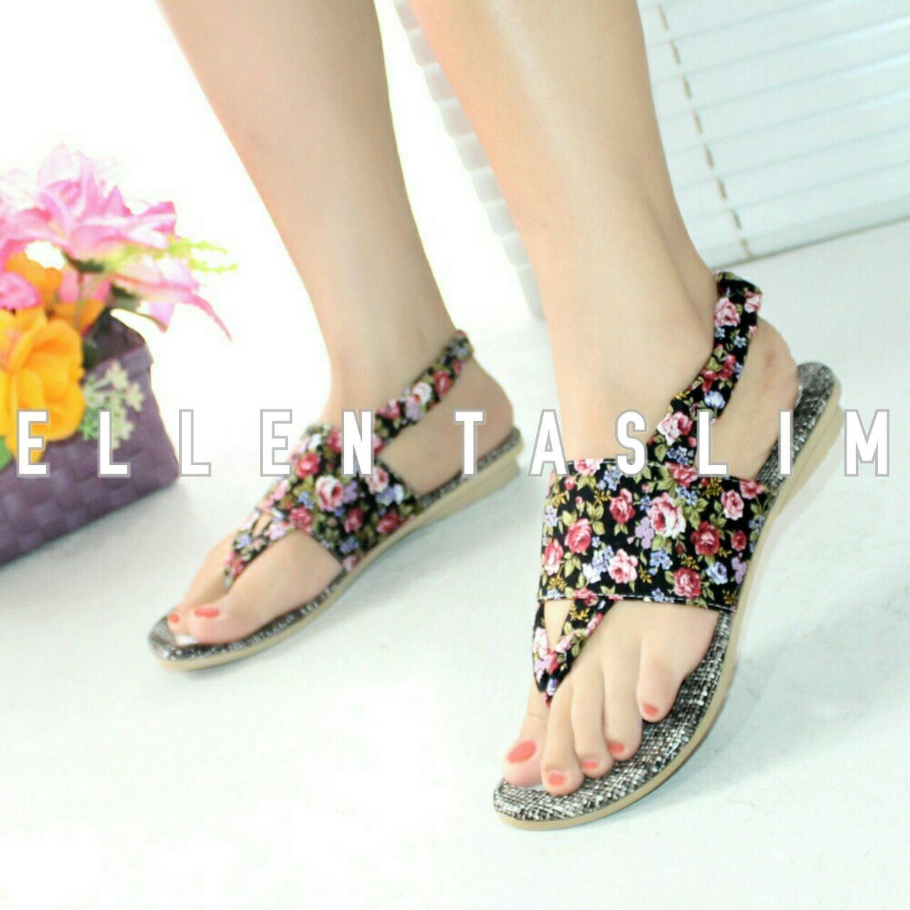 Ellen Taslim E-07 Sandal Jepit Motif Bunga