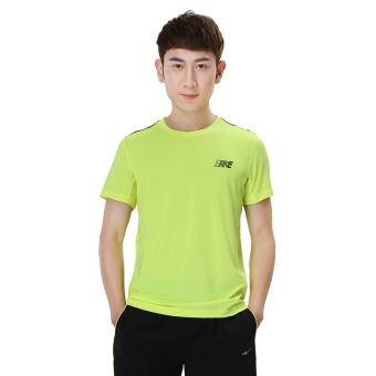 Gambar Erke Musim Panas Pria Merajut Kemeja POLO Kemeja Kebugaran Pakaian T shirt (Lampu neon kuning) (Lampu neon kuning)