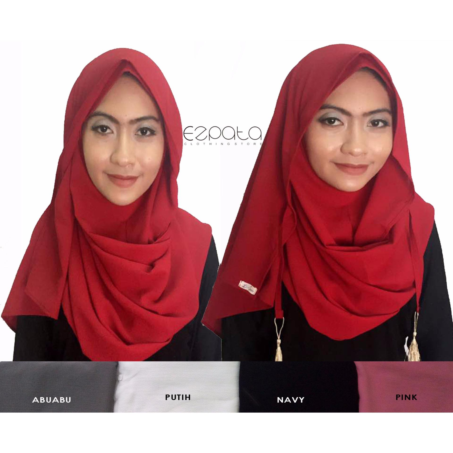 Ezpat Jilbab Pashmina Instan Amira Warna - Hitam