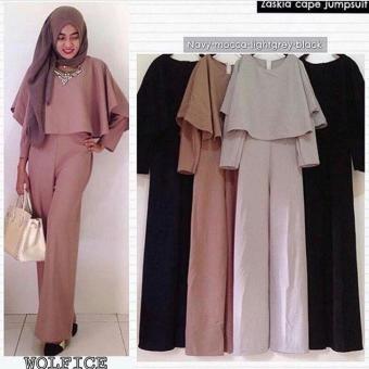 Gambar FASHION MUSLIM   Baju Wanita Tunik Blouse Baju Atasan Zaskia Cape
