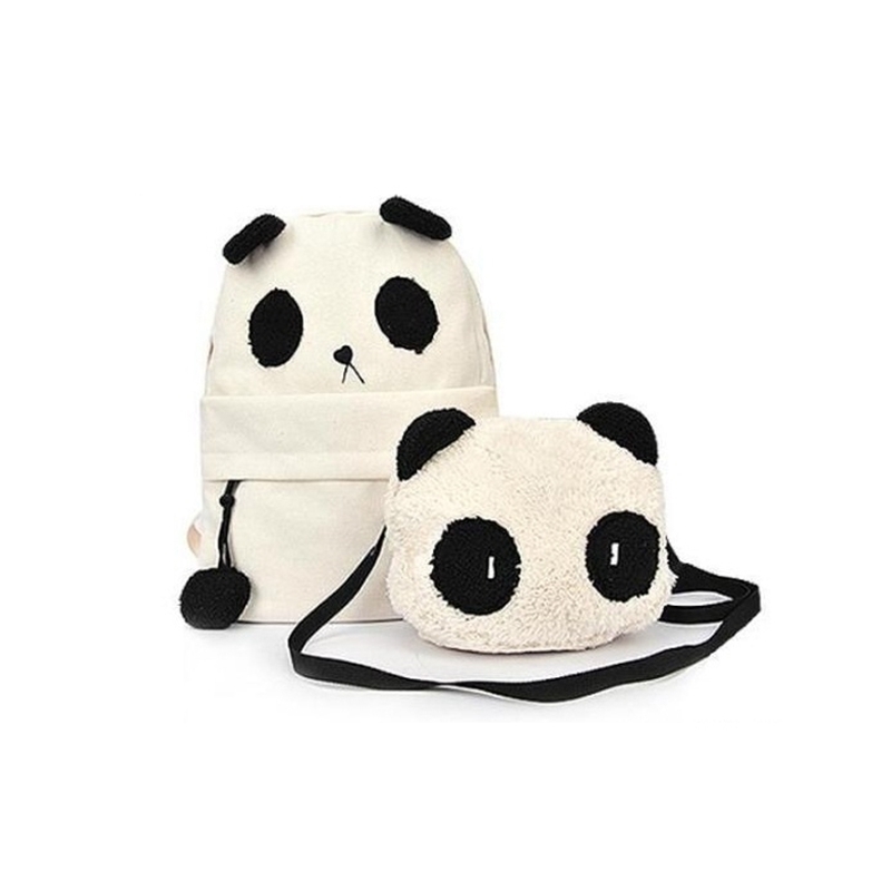 Fashion Wanita Cewek Panda Lucu Yang Dapat Membuat Orang Yang Melihatnya Tertawa Terbahak-bahak atau Justru Kesal Karena Merasa Mom And Bayi Tas Set Tas Ransel Bahu