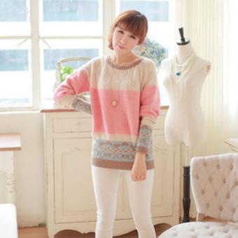 Flavia Store Sweater  Wanita  Rajut  FS0519 PINK Baju 