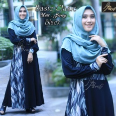 gamis dress Basic Classic (warna Black) - fashion muslim syari only gamis tanpa jilbab hijab kerudung