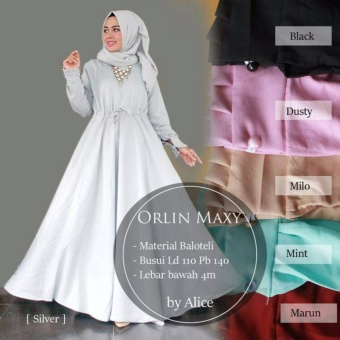 Gambar Gamis Polos Baloteli Orlin Dress RealPict   Gamis Pesta Model Payung