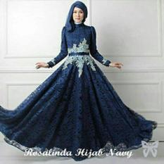 Gamis Syari Pesta - Hijab Dress Terbaru - Baju Kondangan Muslimah Syari - Dress Muslim - Gaun Pesta Muslim - Kebaya Modern - Maxi Dress Brukat - Gamis Brokat - ihrosalinda