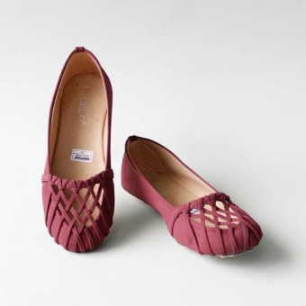 Gratica Sepatu Flat Shoes 074DD - Maroon Mei 2018 - 3 Gratica Sepatu Flat Shoes 074DD - Maroon - 3