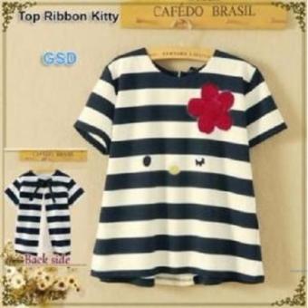 Jual GSD Baju Atasan Wanita Blus Top Ribbon Kitty Online Terbaru