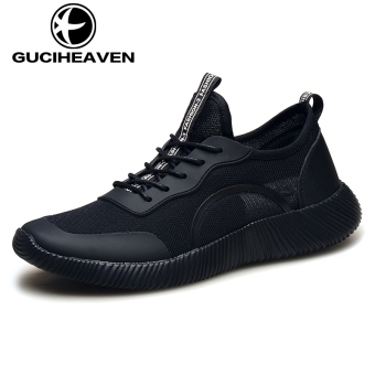 Gambar Guciheaven bernapas jala laki laki yard sepatu pria (Hitam)