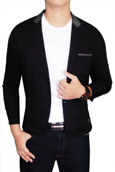 Gambar Gudang Fashion   Mens Blazer Casual   Hitam