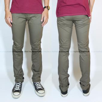 Gambar HEYLOCA celana chino slimfit   stonegrey