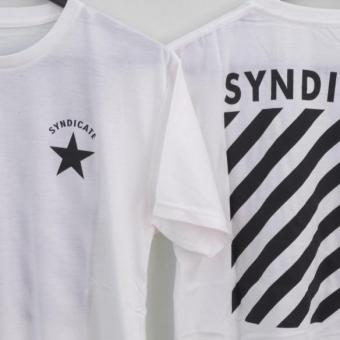 HIGH5 Fashion Pria Kaos Lengan Pendek SYNDICATE putih