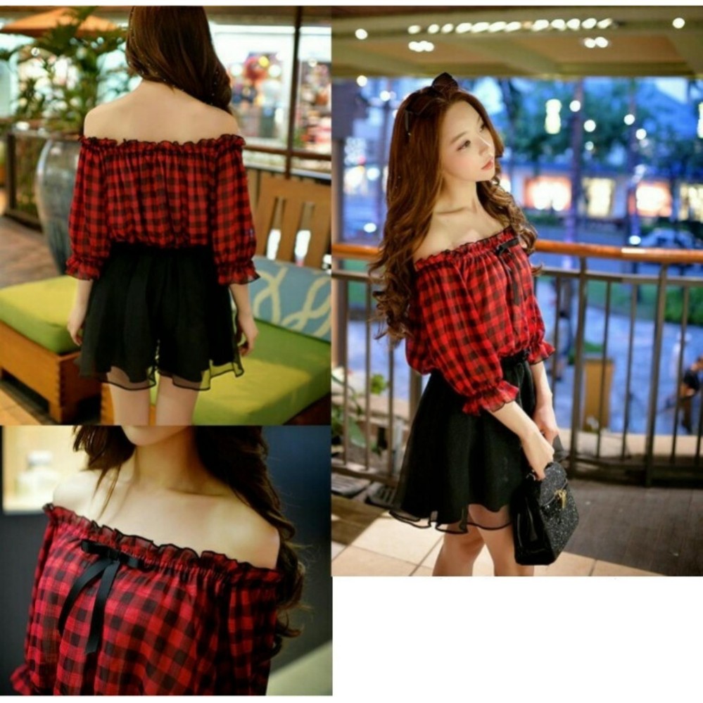 Hoziro - Atasan Blouse Wanita Sabrina Agnes Hoziro - Atasan Blouse Wanita Sabrina Agnes