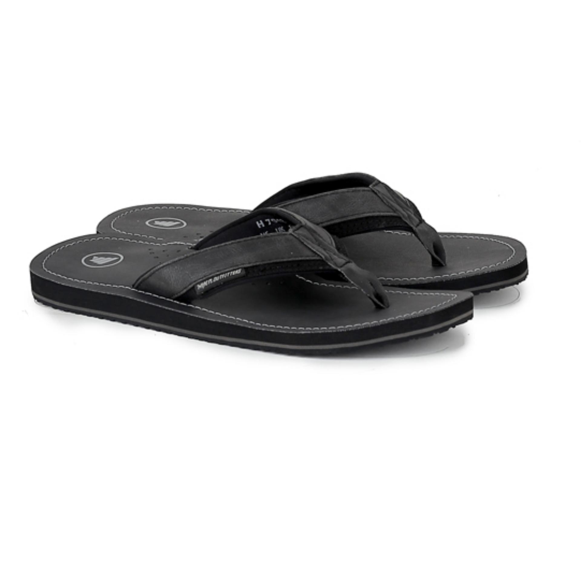 HRCN HPM 7042 sandal dark stone jepit pria - synthetic - bagus( Hitam )