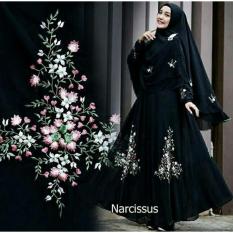 Humaira99 Gamis Syari Muslim Ceruty Premium Dress Muslimah Narcissus