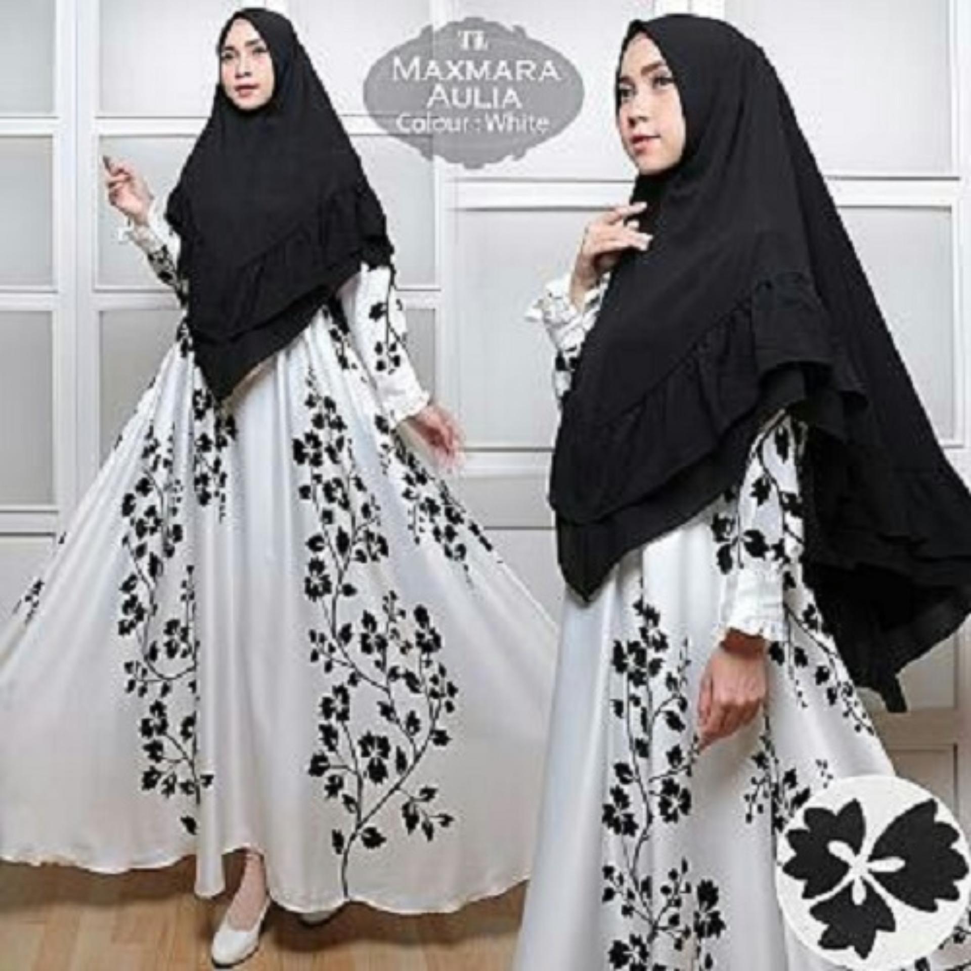 Humaira99 Gamis Syari Muslim Wanita Busui Gaun Muslimah  Maxi Dress Lengan Panjang Syar'i  Hijab Maxmara Motif
