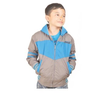 Gambar IKC 385   Jaket Anak Pria   Abu komb.