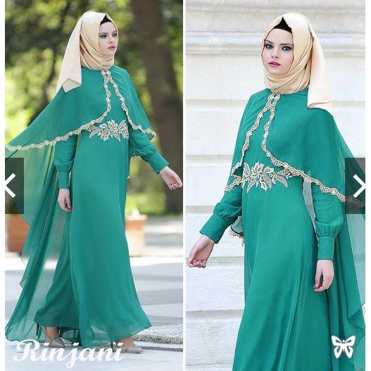 IndonesiaHeritage Gamis Syari Abaya Pesta Bordir - Baju Kondangan Muslimah - Kaftan Premium - Kebaya Modern - Kekinian - Terbaru - Gaun Pesta Muslim - Maxy Dress  - Ihrinjani