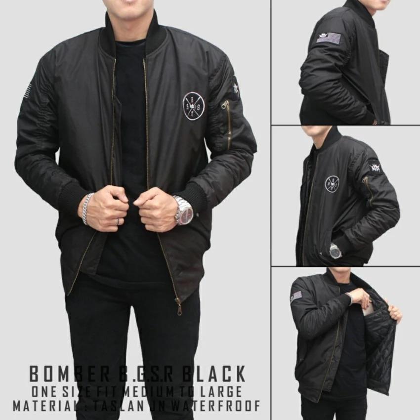 Jaket Boomber Pria Force Hitam/Grey/Maroon/Navy Blue/Hijau