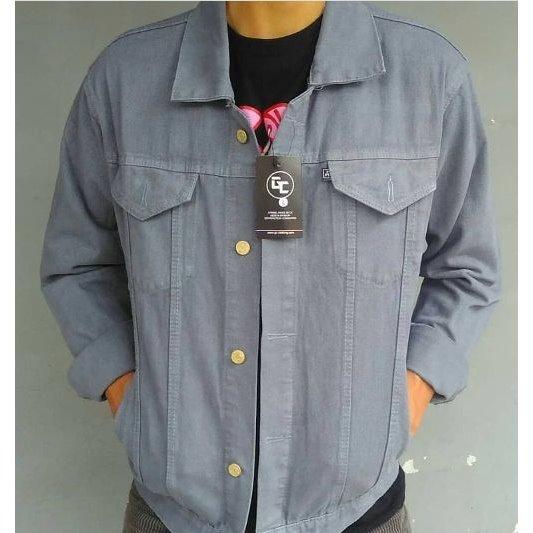 JAKET DENIM JEANS TRUCKER PREMIUM PRIA/COWOK [HIJAU/GREEN ARMY/KREM CREAM COKLAT/ABU GREY]