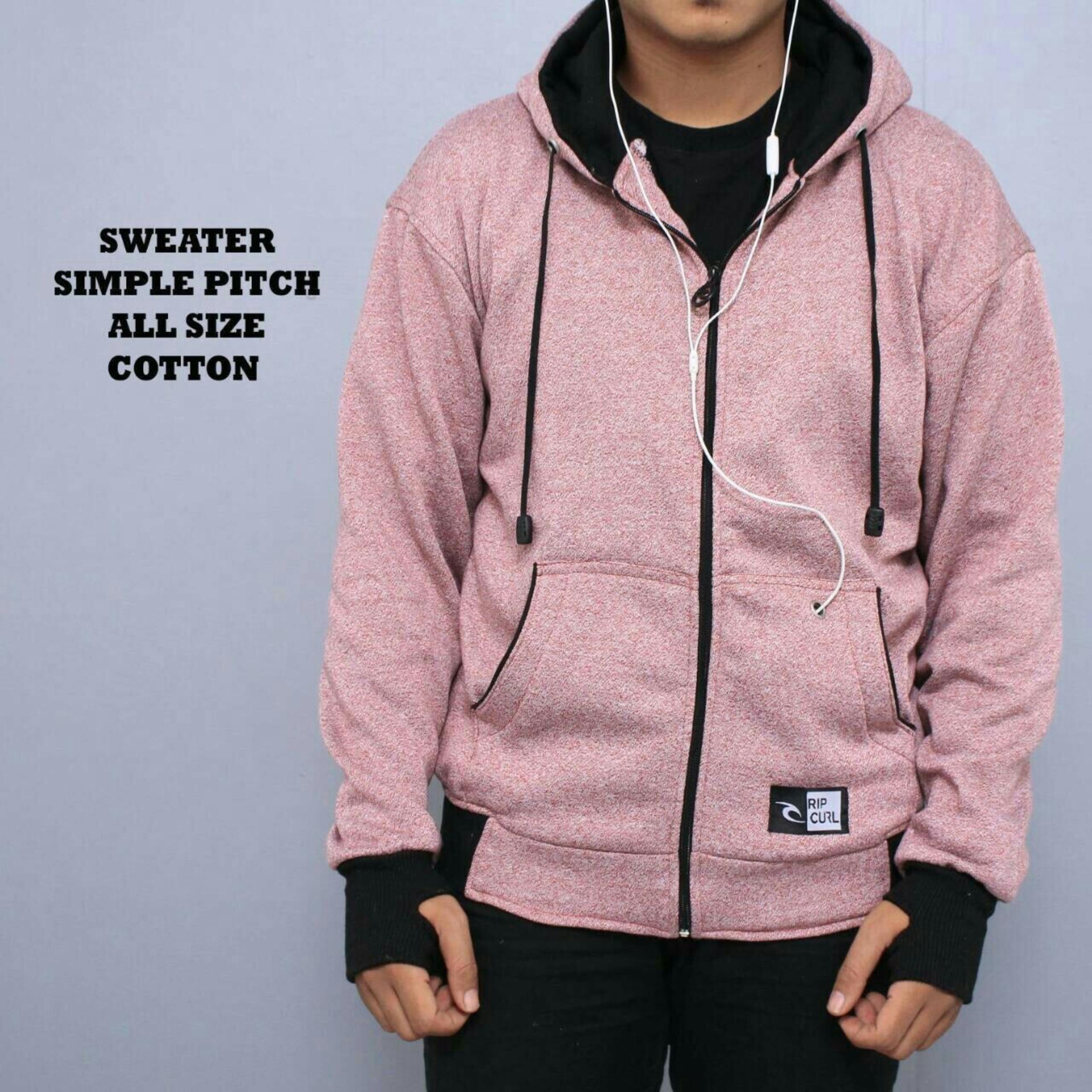 Jaket Hoodie Stylish Zipper/Resleting Pria dan Wanita Cotton Dort