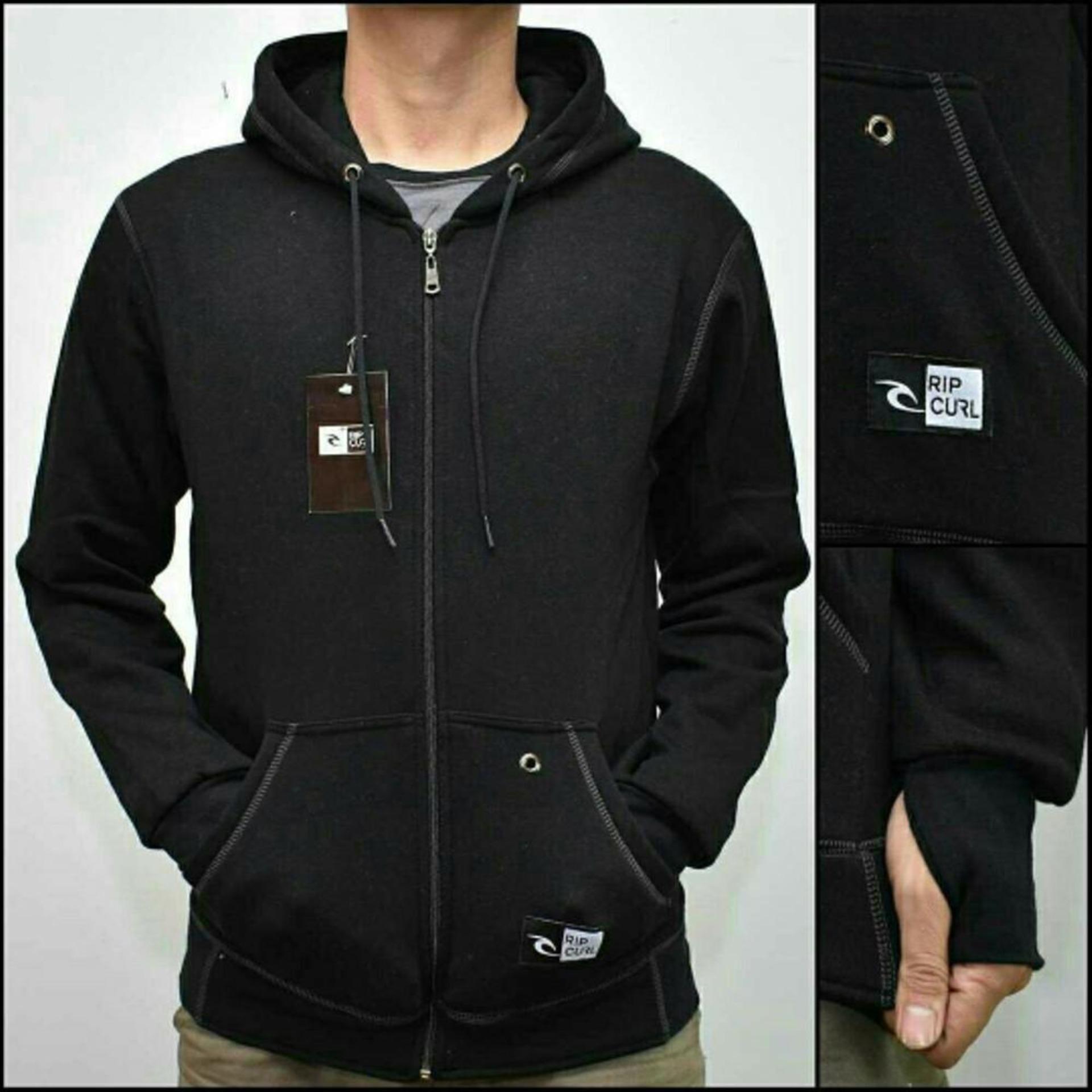 Jaket Hoodie Stylish Zipper/Resleting Pria dan Wanita Cotton Dort