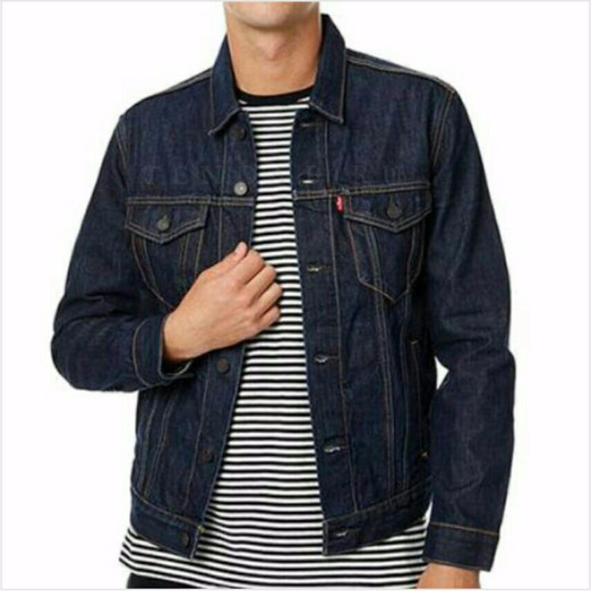 Jaket Jeans Denim Pria Exlusive - Blue Navy