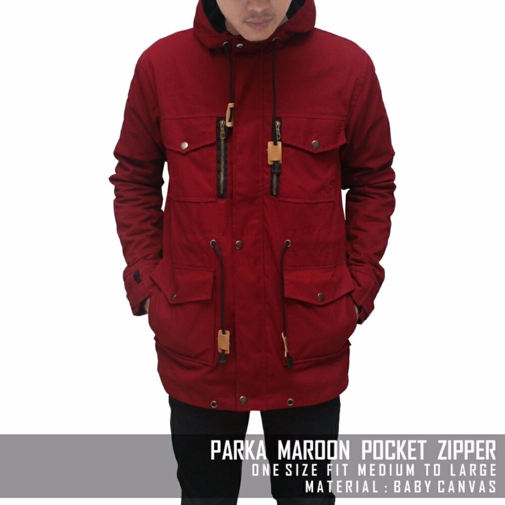 Jaket Parka Marun Best Seller