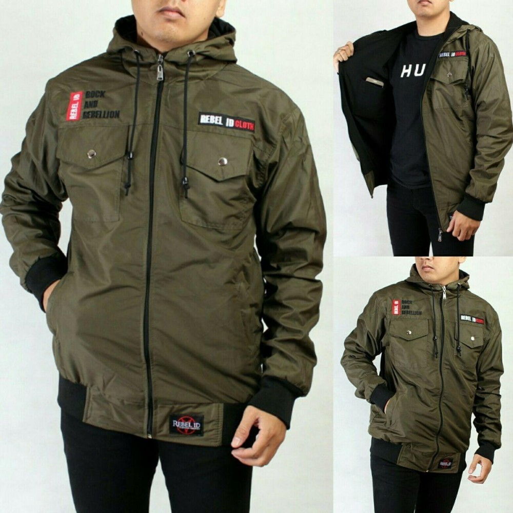 Jaket Taslan Hoodie Premium