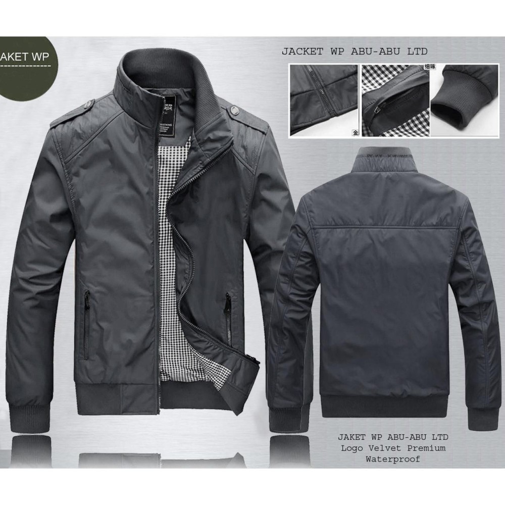 Jaket WP Biru Polos Waterproof Tersedia 6 Pilihan Warna Promo