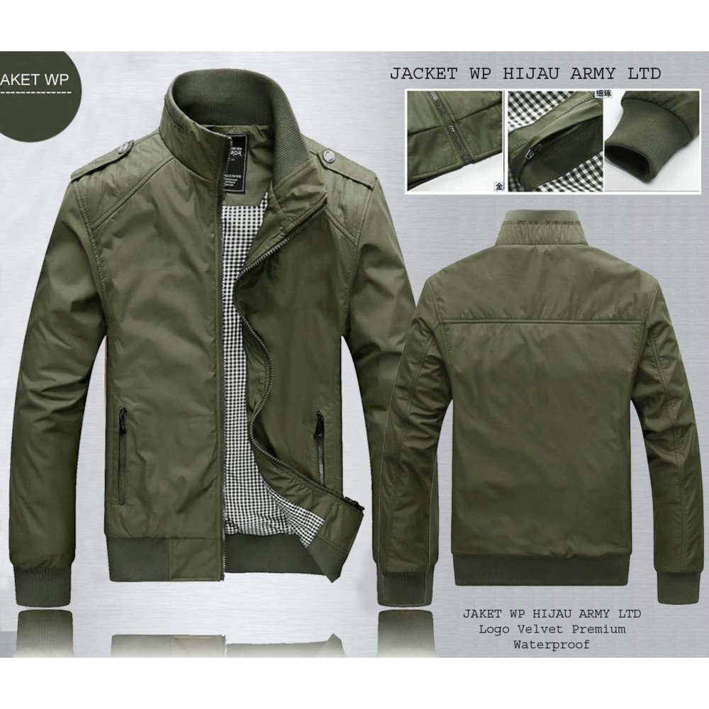 Jaket WP Biru Polos Waterproof Tersedia 6 Pilihan Warna Promo
