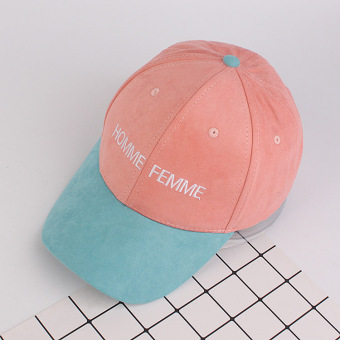 Jalan bordir perempuan bisbol topi topi (Merah muda)