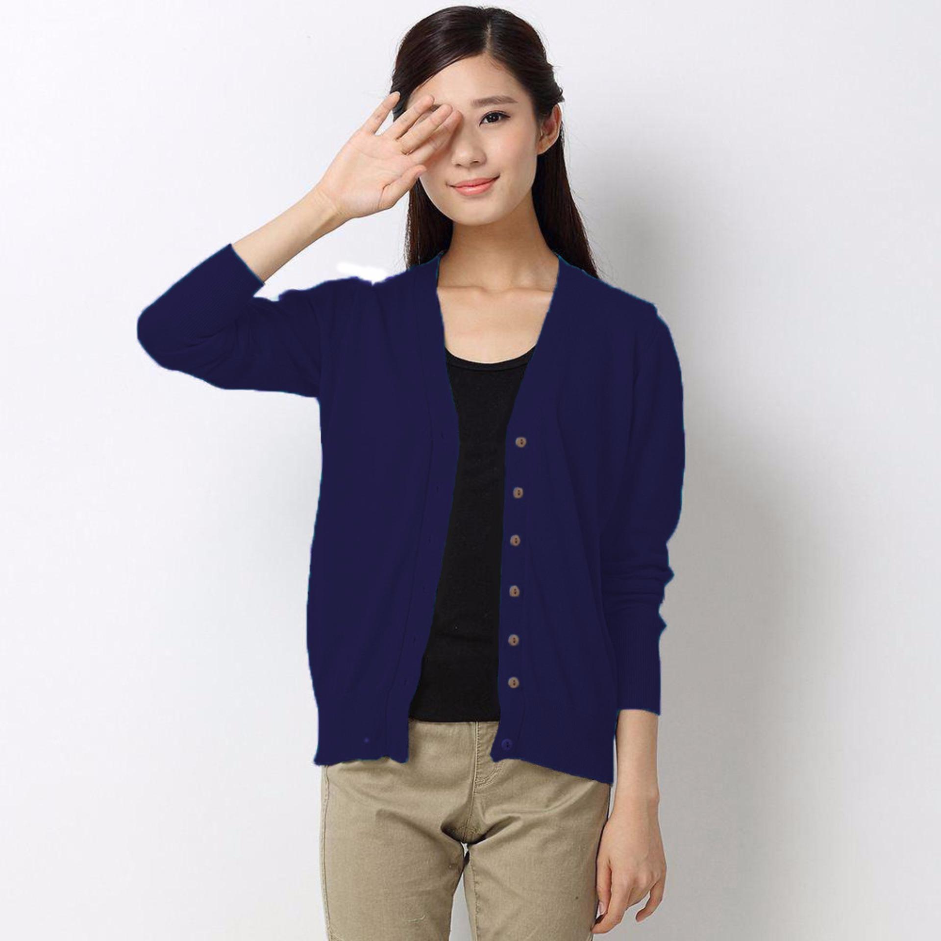 Jfashion Cardigan Rajut Knitting Tangan Panjang Wanita dewasa - Alifia