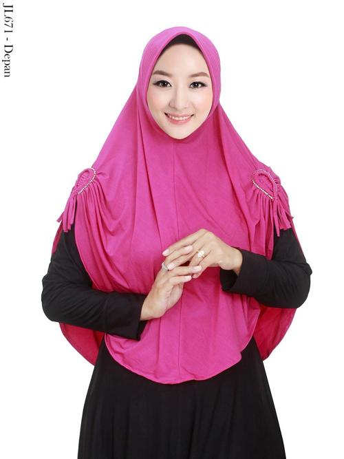 jilbab instan syari kepang jumbo