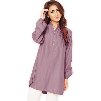 jo nic kemeja tunik lengan panjang 3 size m l xl lavender lazada indonesia jo nic kemeja tunik lengan panjang 3 size m l xl lavender lazada indonesia