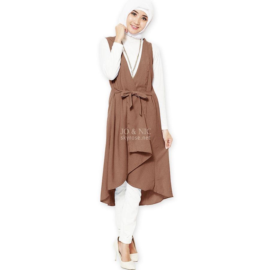 JO & NIC Tamara Tunic Vest Midi Outer Wanita AllSize - LightBlue