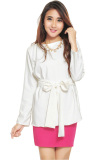 JO & NIC Marina Ribbon Longsleeve Top AllSize Atasan Wanita - White September 2018 - 2 JO & NIC Marina Ribbon Longsleeve Top AllSize Atasan Wanita - White - 2