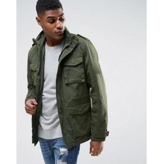  Jaket  Parka  Mens Exclusive Army Green  Style Referensi 