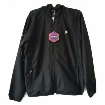 Kalibre Vertex 1.2 Jaket Hoodie Outdoor Gunung Anti Air WaterproofWater Resistant Hitam Black Windbreaker Jacket Outerwear