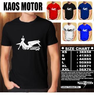 Gambar KAOS MOTOR Distro Baju T Shirt Otomotif KAWASAKI KAZE R TAMPAKSAMPING
