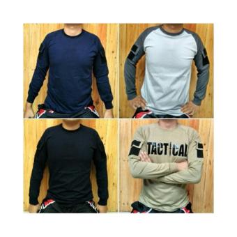  Kaos Lengan Panjang Tactical Cream Free 1 Patch Wikie 