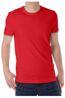 Detail Gambar KaosYES Kaos T-Shirt O-Neck Lengan Pendek - Merah dan Variasi Modelnya