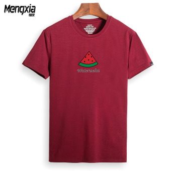 Gambar Kapas bambu buah dicetak pecinta t shirt (Keunguan merah semangka)